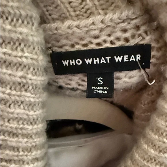 Who What Wear Fair Isle Cardigan Sweater Women’s Small Cream Geometric Knit - Picture 6 of 6